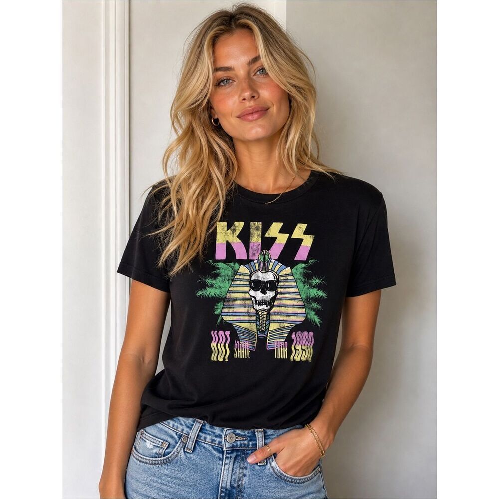 Vintage KISS Hot In The Shade 1990 Tour Band Tee